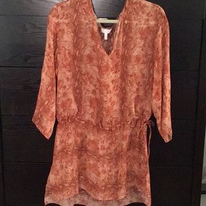 Escada Sport size 40 silk sheer cover up dress.